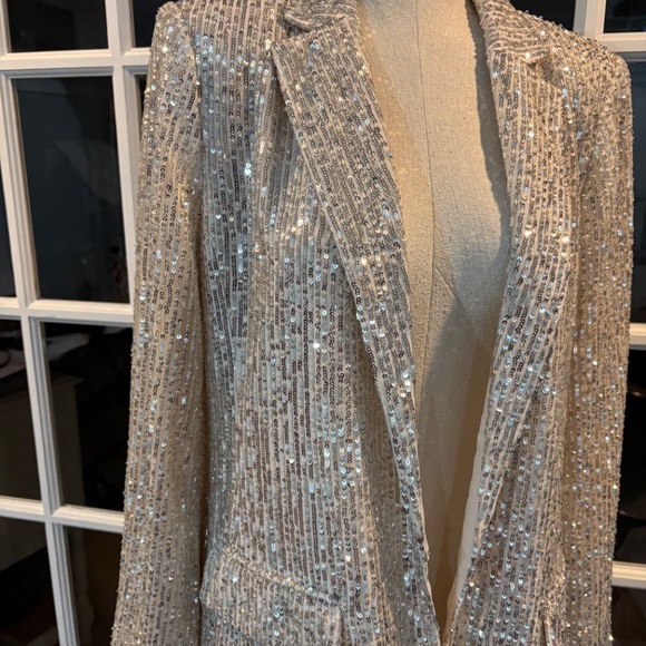 NWT Ann Taylor Loft Sequined Blazer/Jacket Sz 10 - Picture 3 of 11